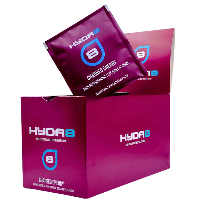 HYDR8 Charged Cherry – Elektrolyten met Creatine & Magnesium | 30 zakjes