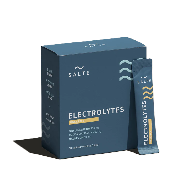 SALTE Elektrolyten Pineapple– Suikervrije elektrolyten met ananassmaak (30 zakjes)
